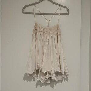 Free People White Crochet Top